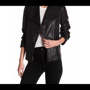 T Tahari Black Leather Jacket